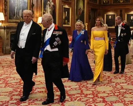 Royals Present Grand Welcome Amid Demonstrations; Jimmy Kimmel Pulled From Air Over Kirk Remarks